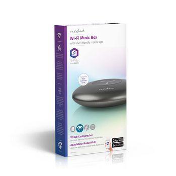 Draadloze | Wi-Fi | N-Play Audio - Slim verbonden Deze draadloze Nedis® Music Box maakt van elke luidspreker in een een draadloze luidspreker. En het wordt alleen maar
