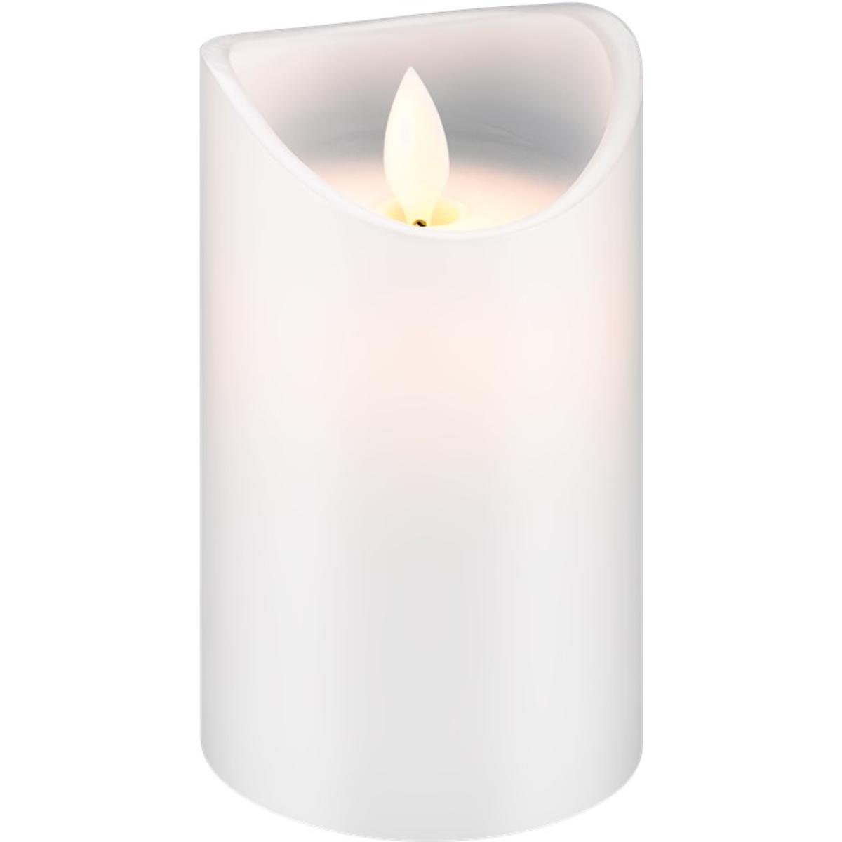 LED white real wax candle, 7.5 x 12.5 cm beautiful and safe lighting s