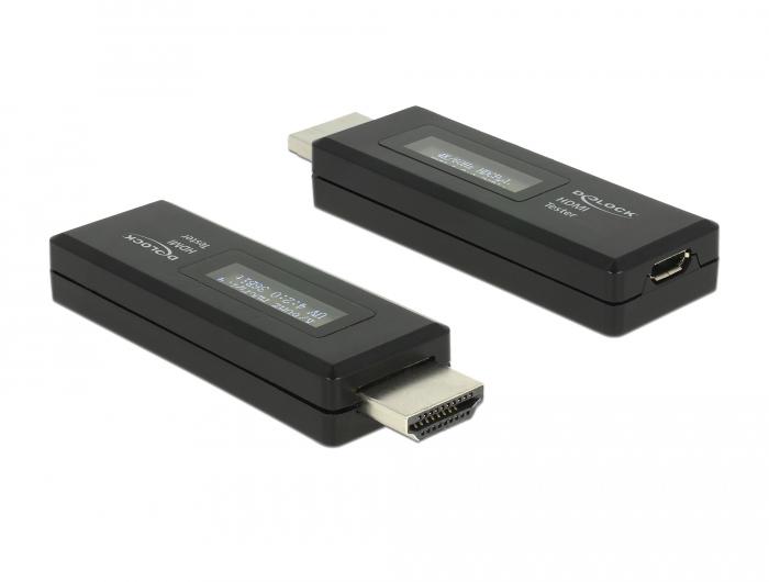 Delock Hdmi Tester Fur Edid Information Mit Oled Anzeige delock kopen in de aanbieding
