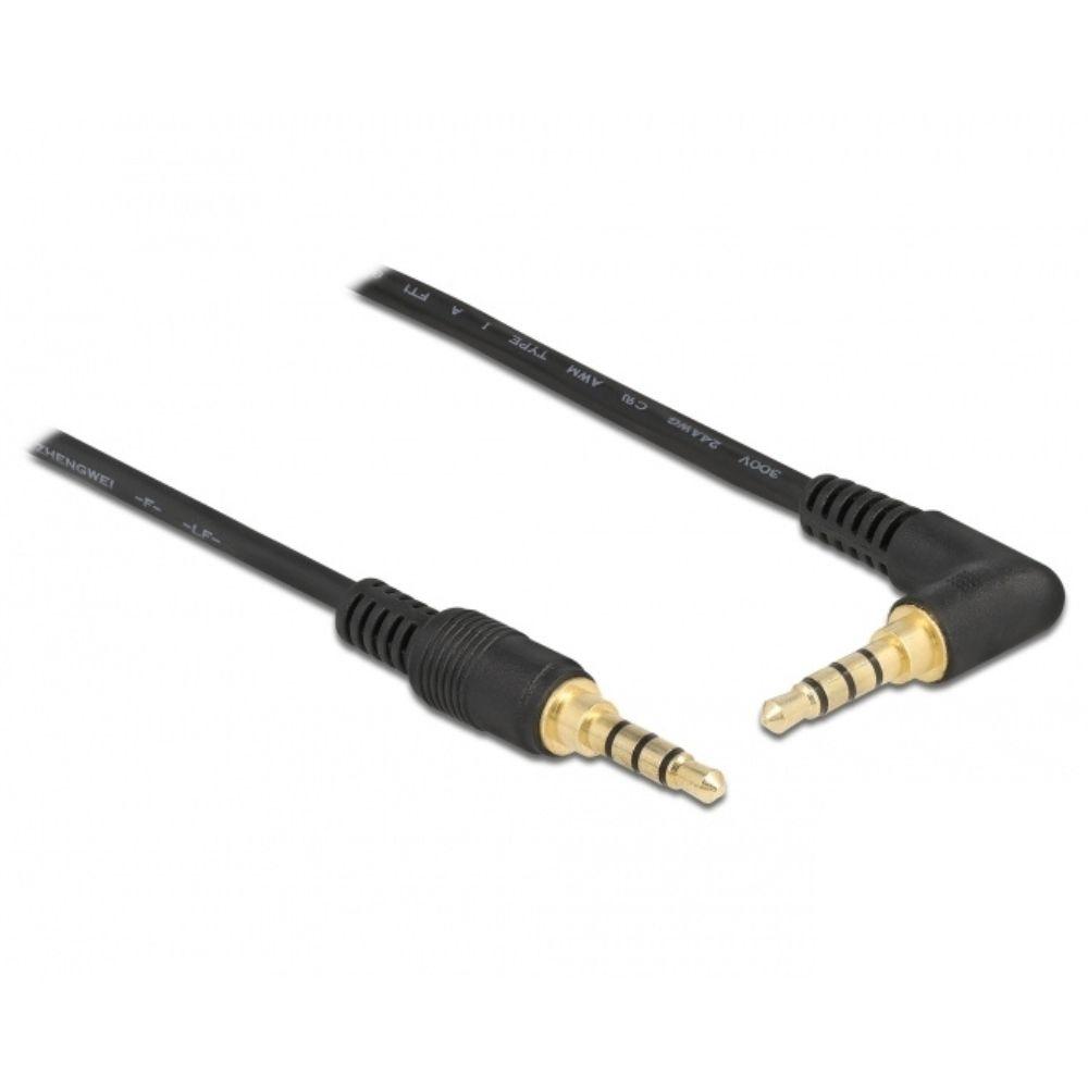 Delock Klinkenkabel 35 Mm 4 Pin Stecker Gewinkelt 05 M Sch delock kopen in de aanbieding