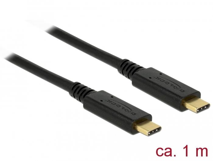 Delock USB 3.1 Gen 2 (10 Gbps) Kabel Type-C naar Type-C 1 m 5 A E-Marker - Delock