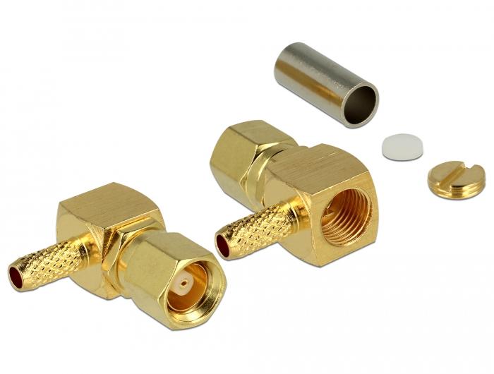 Delock SMC-connector 90 hoekig voor krimpen van RG-174 / RG-316 - Delock