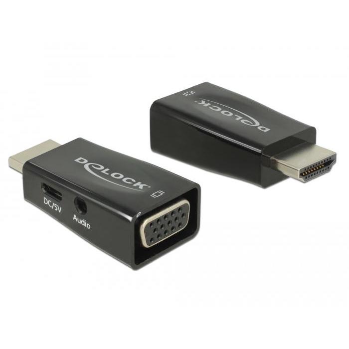 Delock Adapter Hdmi A Stecker Vga Buchse Mit Audio delock kopen in de aanbieding Delock Adapter Hdmi A Stecker Vga Buchse Mit Audio delock kopen in de aanbieding