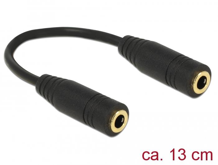 Delock Adapter Audio Jack 3,5 mm 4-pins Jack > Jack 13 cm