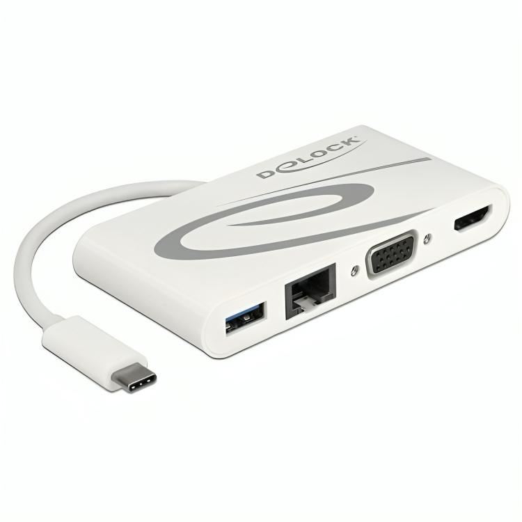 Delock Usb Type Cac 31 Dockingstation Hdmi 4K 30 Hz Vga Lan Us delock kopen in de aanbieding