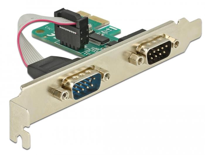Delock PCI Express kaart > 2 x Seriële RS-232