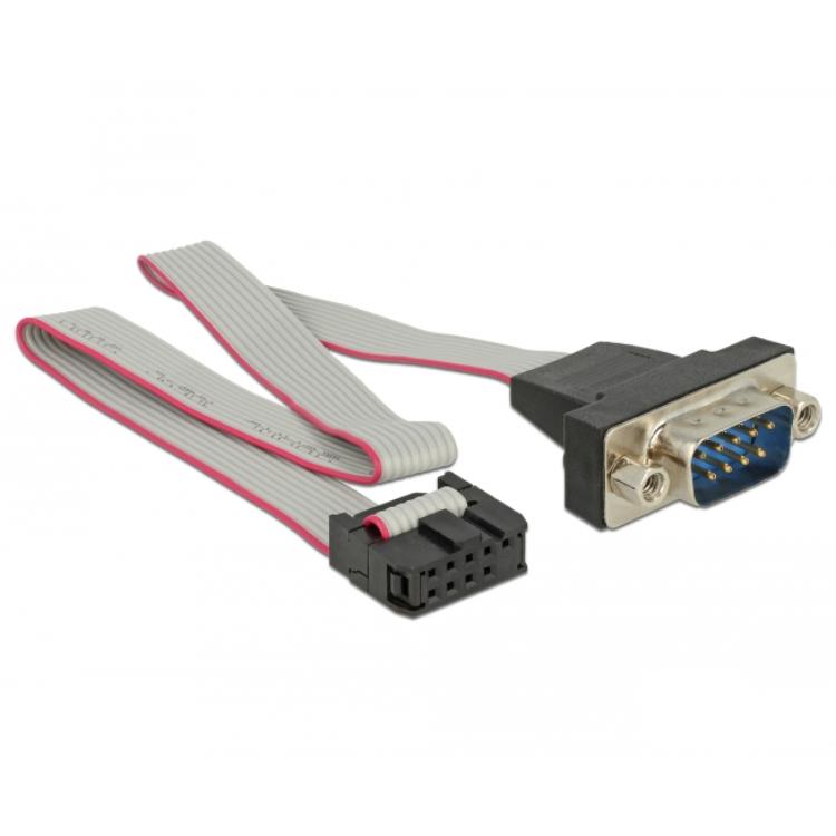 Delock-Kabel RS-232 seriële pin-bus naar DB9-stekker Bezetting 1:1 - Delock