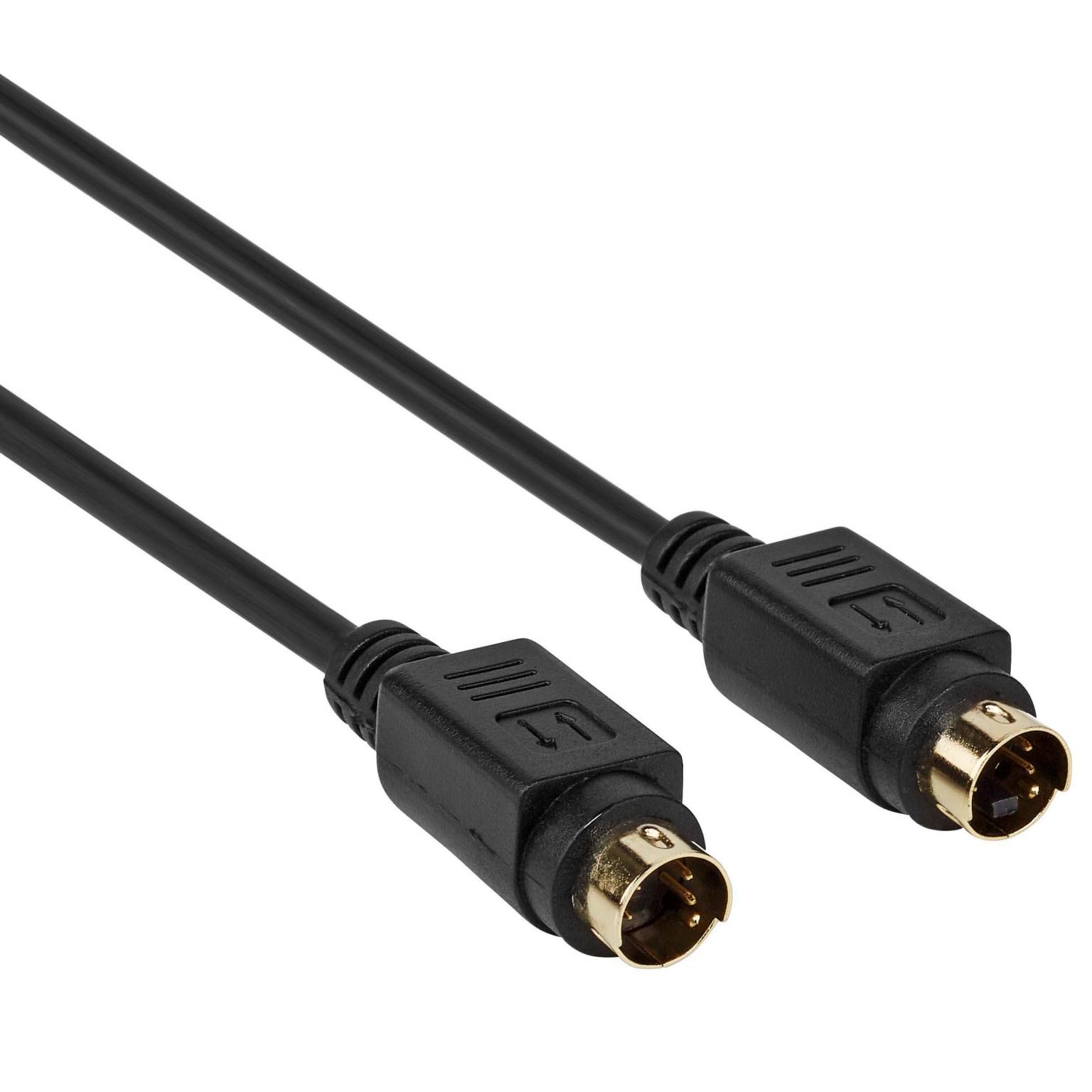Aan het liegen Bevestigen Geavanceerde S-Video Kabel - S-Video kabel (S-VHS), Connector 1: S-Video Male, Connector  2: S-Video Male, Verguld - niet afgeschermd,2.5 Meter.