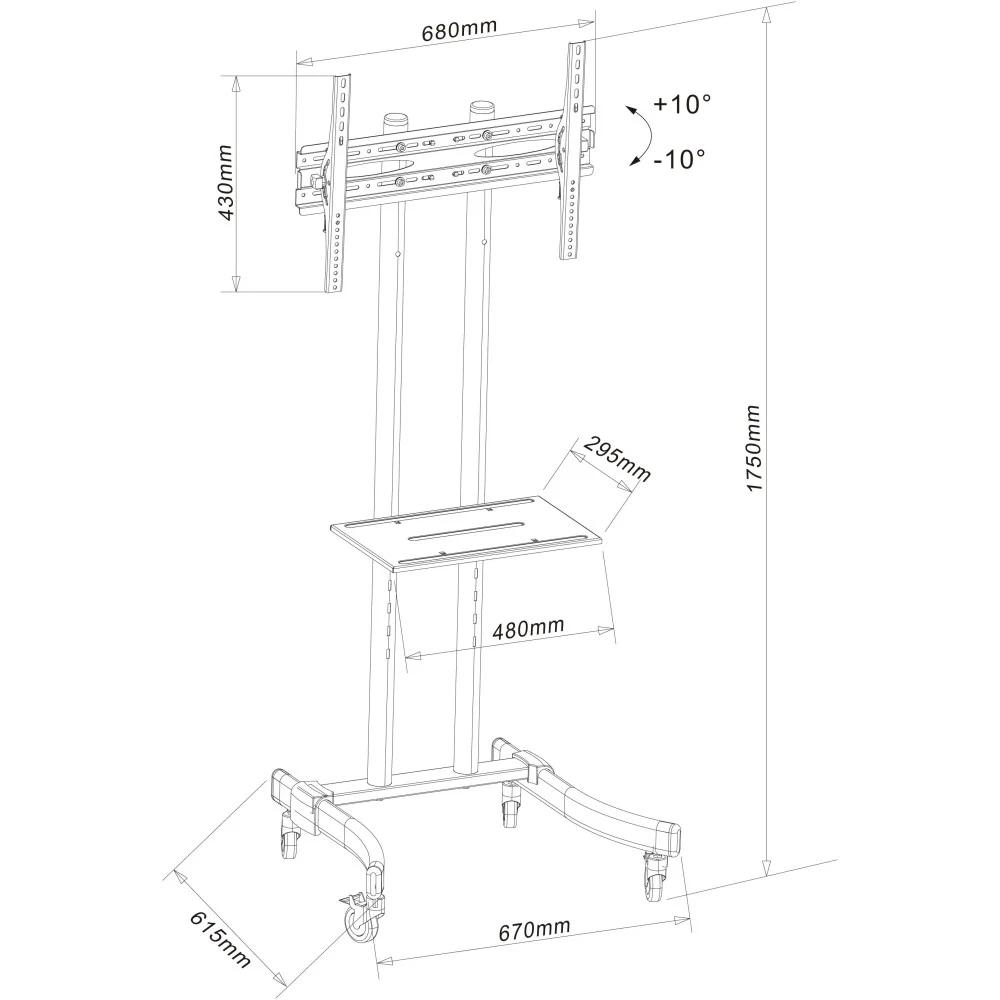 Monitorstandaard - Techly