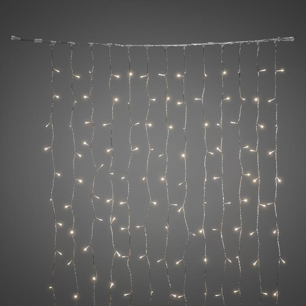 Lichtgordijn - led kerstverlichting buiten en binnen - 208 lampjes - 1 meter - warm wit