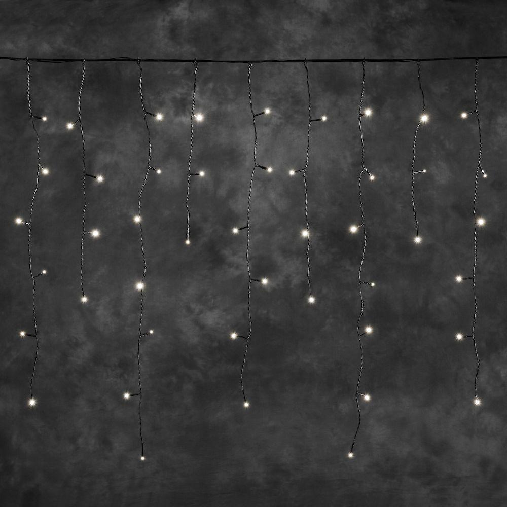 Led lichtgordijn - 100 lampjes - buiten en binnen - 2.4 meter - warm wit