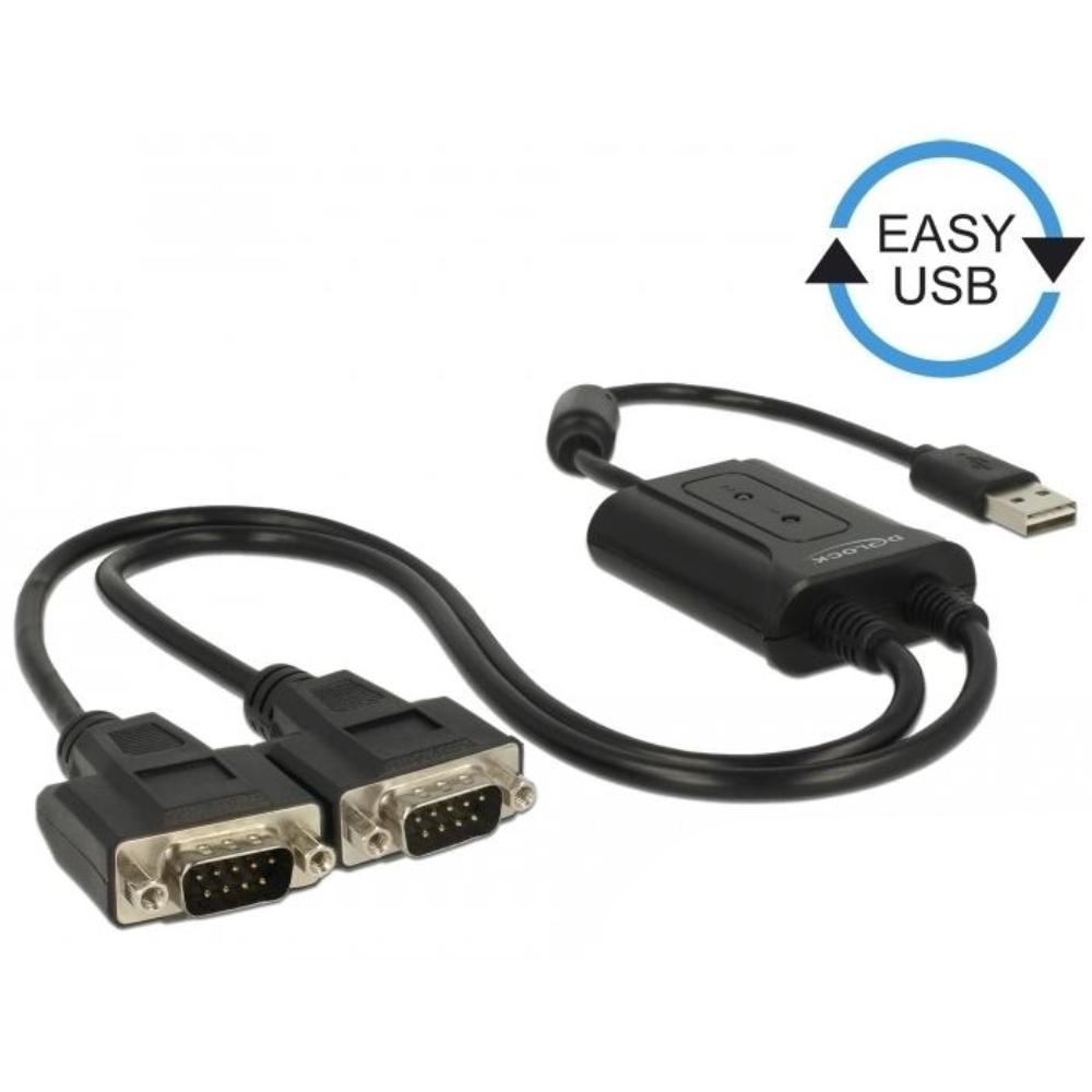 Delock Usb 20 Auf 2 X Seriell Rs 232 Adapter delock kopen in de aanbieding