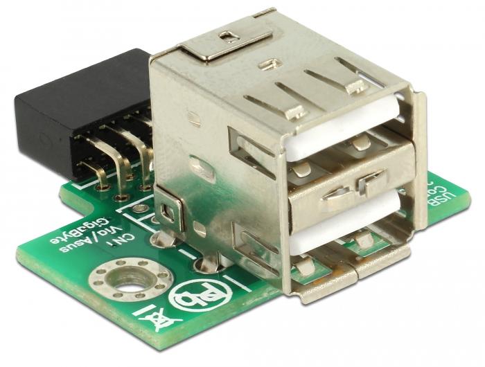Delock Usb Pfostenbuchse 2 X 20 Typ A Buchse Oben delock kopen in de aanbieding Delock Usb Pfostenbuchse 2 X 20 Typ A Buchse Oben delock kopen in de aanbieding