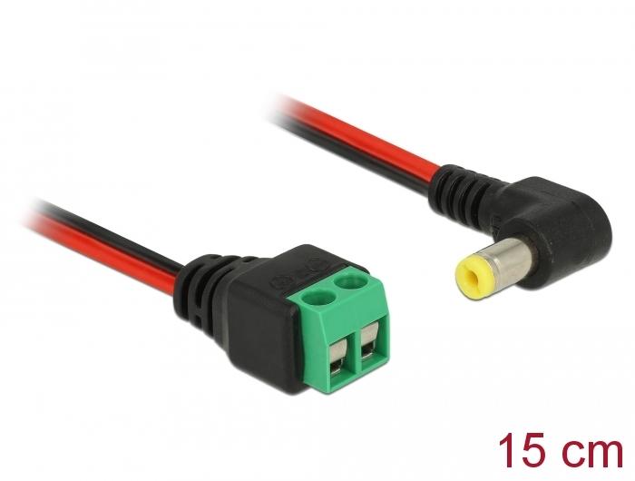 Delock Kabel Dc 55 X 21 Mm Stecker Zu Terminalblock 2 Pin 15 Cm Gewi delock kopen in de aanbieding