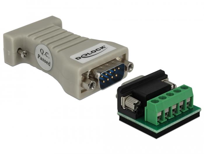 Delock Converter 1 x serieel RS-232 DB9 female naar 1 x serieel R - Delock