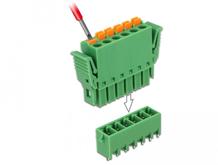 Delock Terminalblock Set Fur Platine 6 Pin 381 Mm Rastermaa Vertika delock kopen in de aanbieding