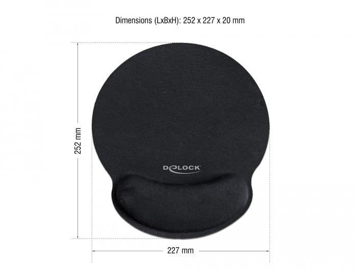 Delock Ergonomisch Muismat met Gel-Handsteun - Delock