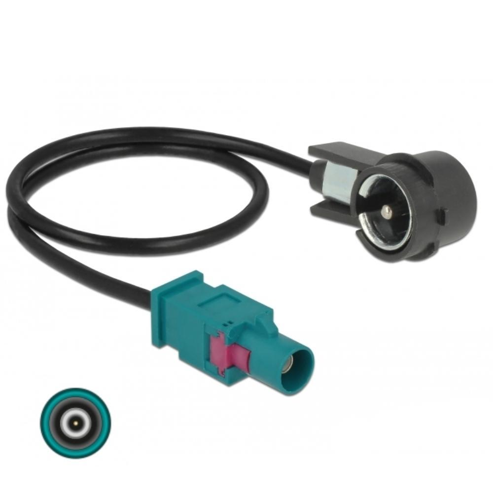 Delock Antennekabel FAKRA Z-stekker > ISO-stekker RG-174 30 cm zwart