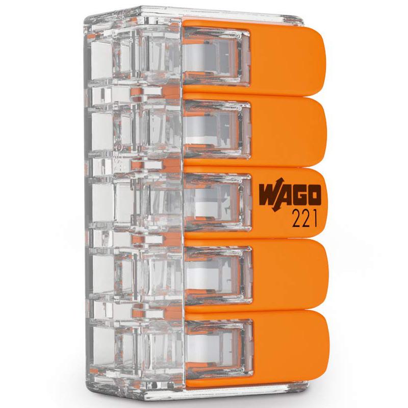 Lasklem - 5-aderig - 6.0 mm² - Wago