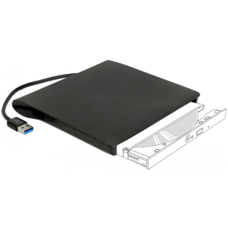 Delock Externes Gehause Fur 525A3 Ultra Slim Sata Laufwerke 95 Mm delock kopen in de aanbieding