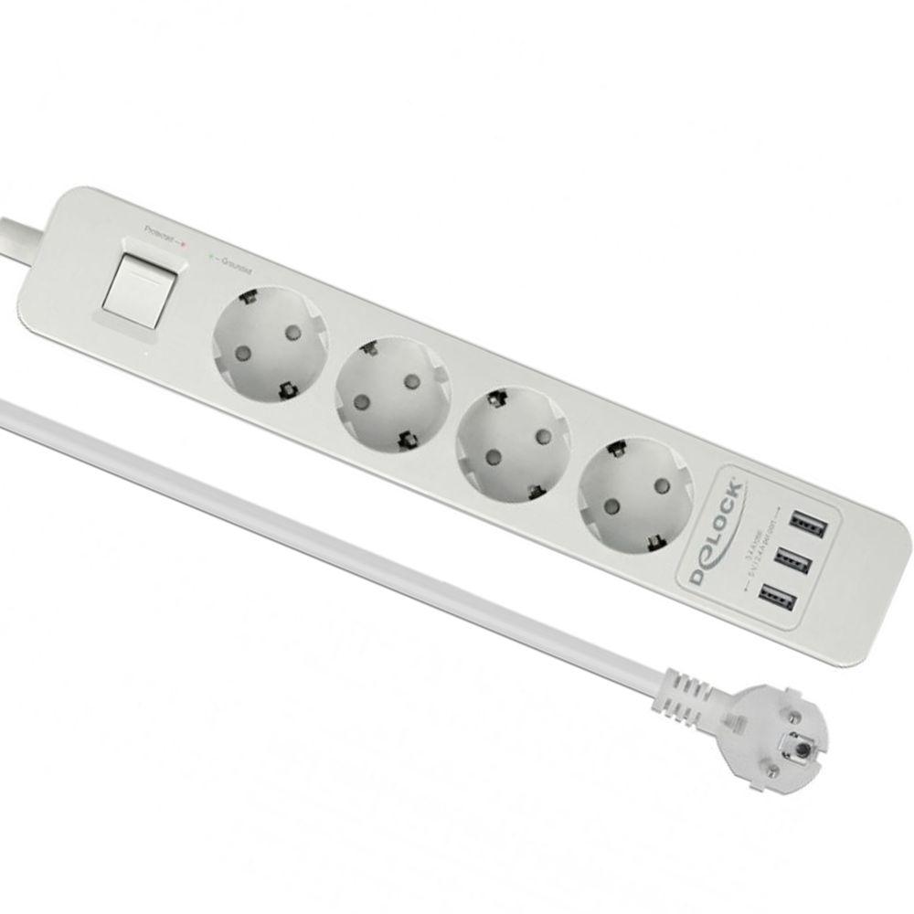 USB stopcontact stekkerdoos - Delock