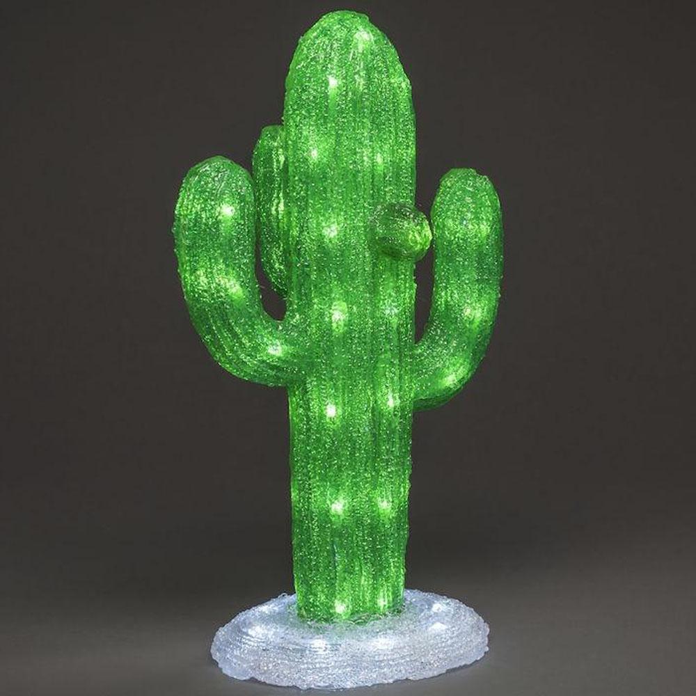 Cactus - led kerstverlichting buiten en binnen - 64 lampjes - 27 x 45 cm - warm wit