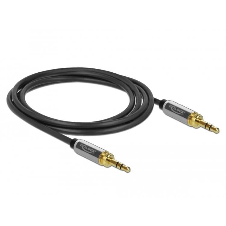 Delock Jackkabel 3,5 mm 3-polig Stekker op Stekker met schroefverbinding - Delock