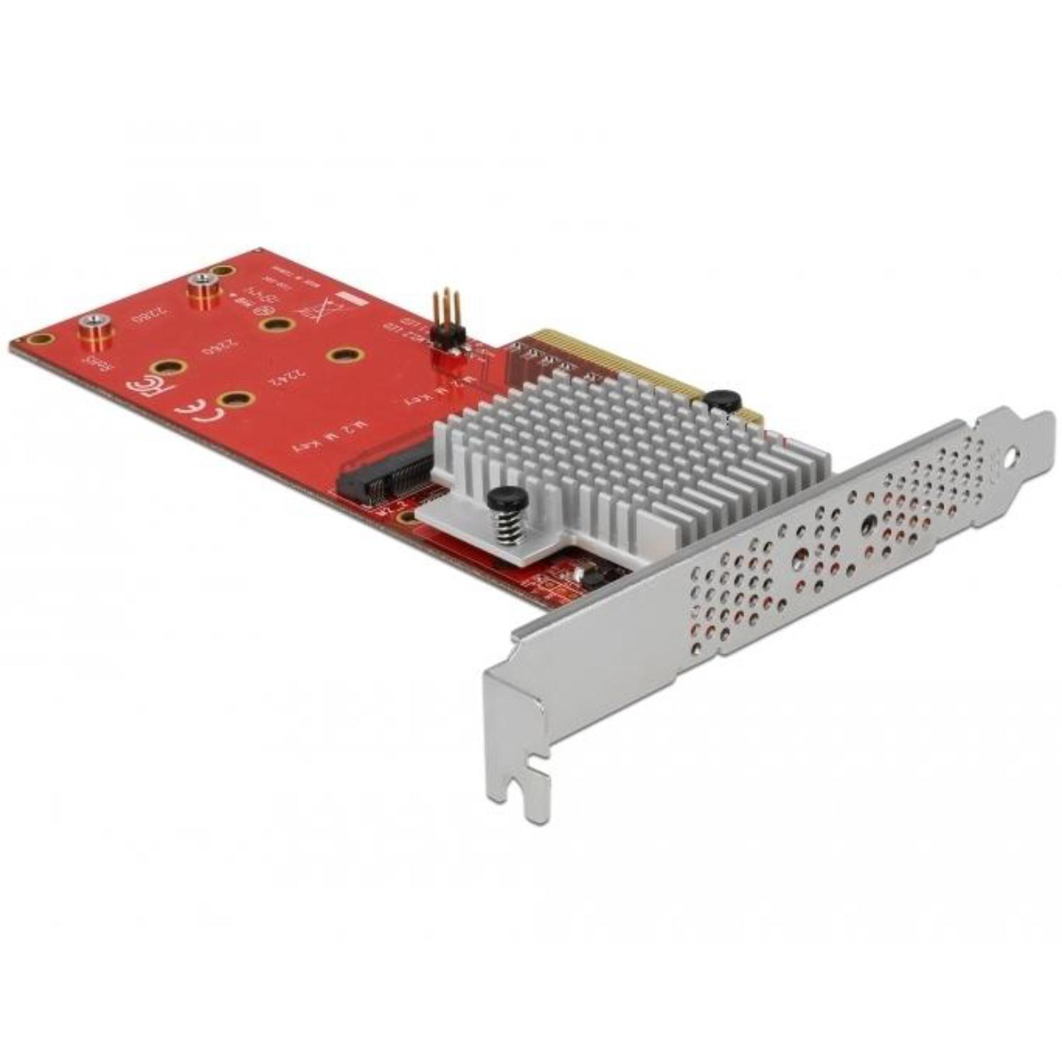 Delock Pci Express X8 Karte Zu 2 X Intern Nvme M2 Key M Low Profile delock kopen in de aanbieding
