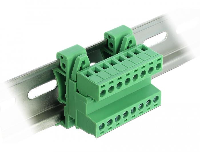 Delock Terminalblock Set Fur Hutschienen 8 Pin Mit Rastermaa 508 Mm delock kopen in de aanbieding