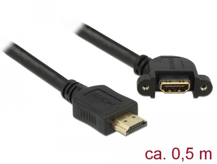 Delock Kabel Hdmi A Stecker A Buchse Zum Einbau 110 Gewinkelt 4 delock kopen in de aanbieding