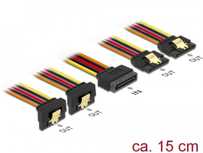 Delock Kabel SATA 15-pins voedingsconnector met Snap-In functie > SAT - Delock