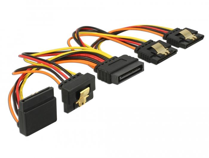 Delock Kabel SATA 15-pins voedingsconnector met Snap-In functie > SAT - Delock