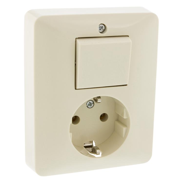 Inbouw stopcontact met schakelaar - Peha