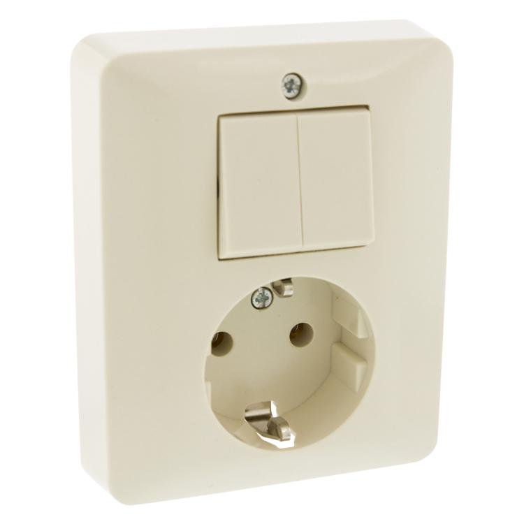 Inbouw stopcontact met schakelaar - Peha