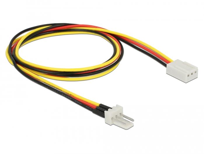 Delock Ventilator Voedingskabel 3 Pin Stekker op 3 Pin Socket 60 cm - Delock