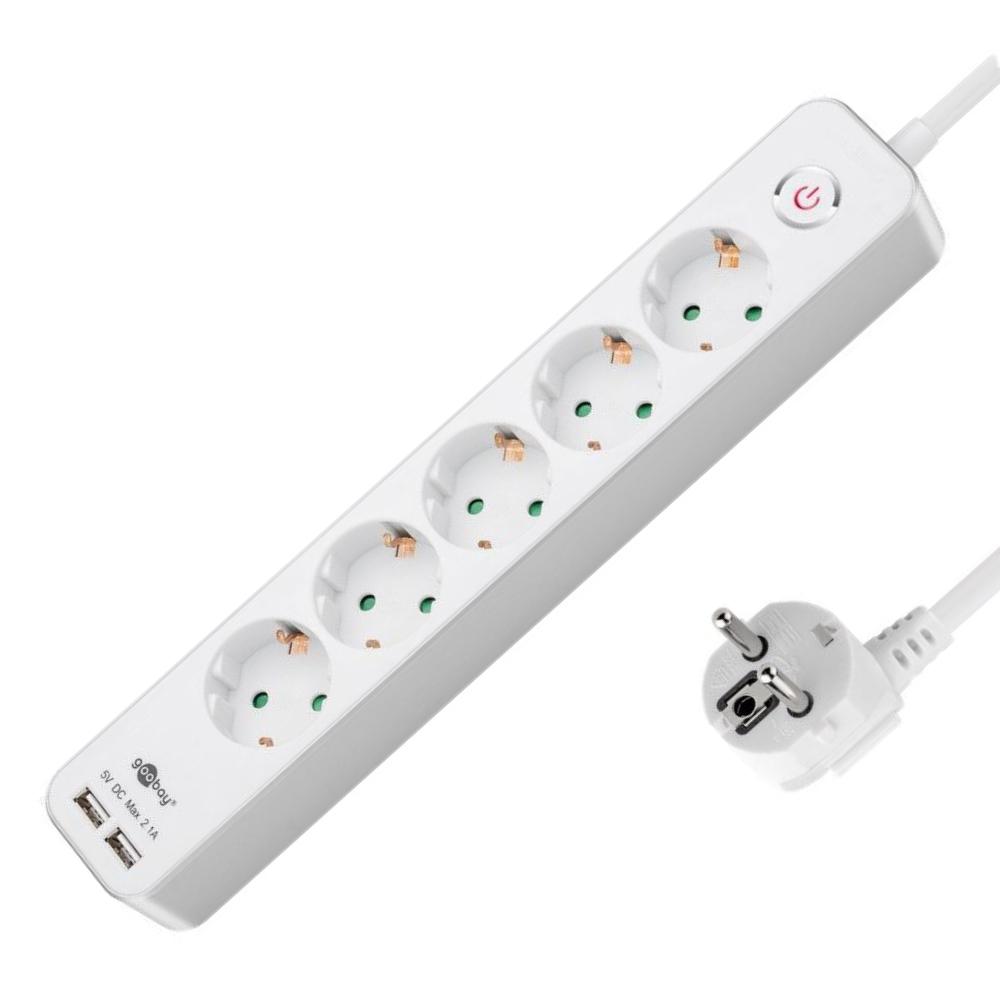 Stekkerdoos met 2x USB