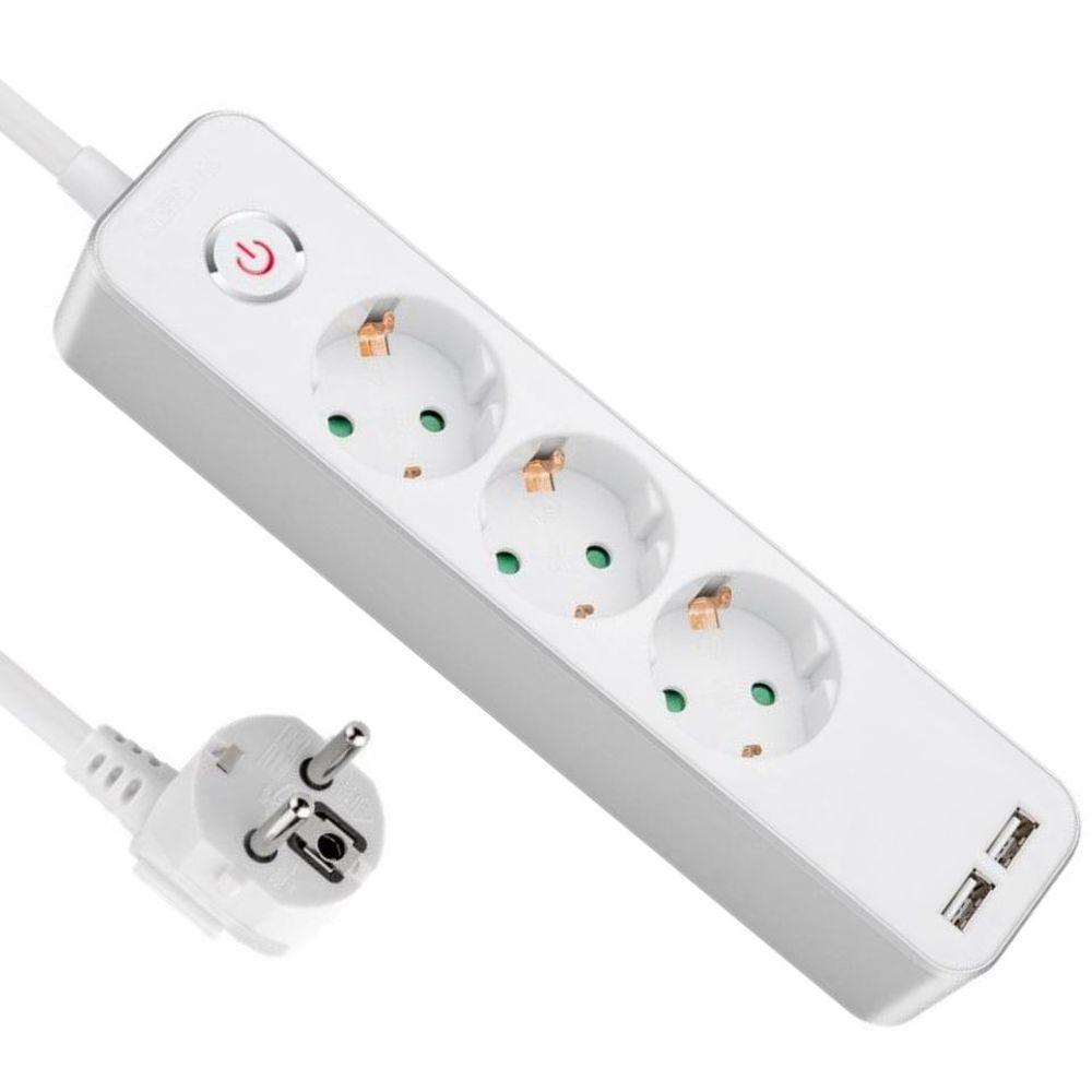 ▷ Chollo Ladrón BSEED con 2 enchufes + USB + USB-C + luz nocturna