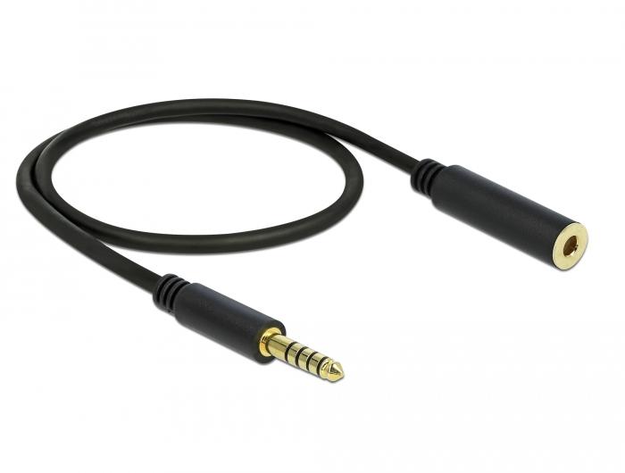 Delock Verlengkabel Jack 4,4 mm 5-pins Stekker naar Buchse 0,5 m sch - Delock