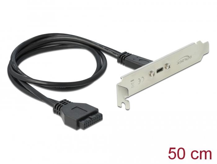 Delock-beugel met 1 x USB Type-C™-aansluiting - Delock