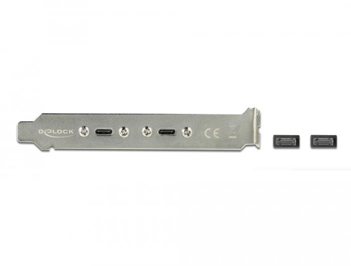 Delock-beugel met 2 x USB Type-C™-aansluiting - Delock