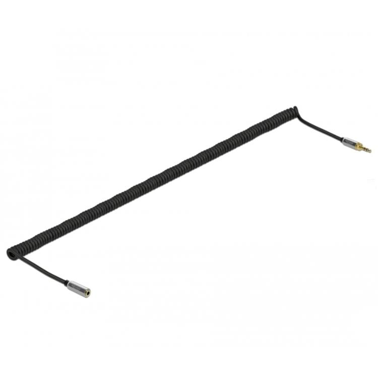 Delock spiraalkabelverlenging 3,5 mm 3-polige jackplug naar jackplug - Delock