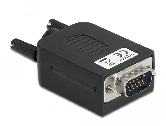 Delock Adapter VGA 15-pins stekker op klemmenblok 10-pins met be - Delock
