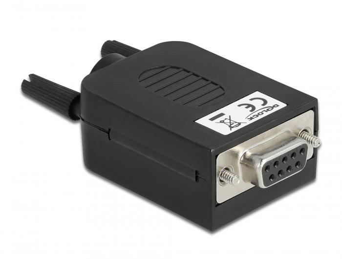 Delock Adapter Sub-D 9 Pin Vrouwelijk naar Aansluitblok 10 Pin met Be - Delock