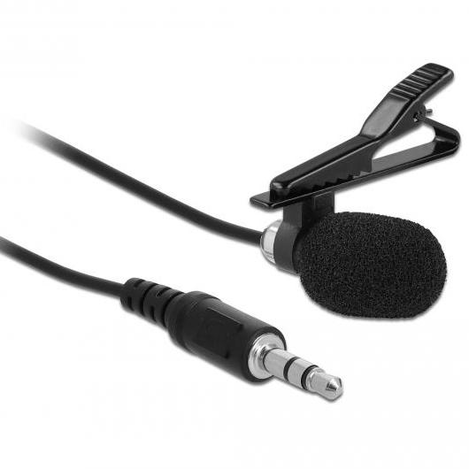 Stropdas lavalier microfoon - Type: Omnidirectioneel Aansluiting: 3.5 mm Kabellengte: 1.8 Kleur: Zwart
