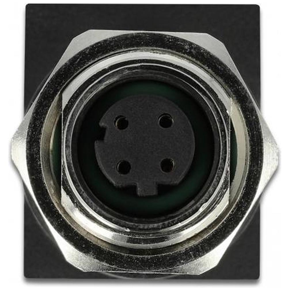 M12 D-code mannelijk naar RJ45 Fast Ethernet Cat 5e
