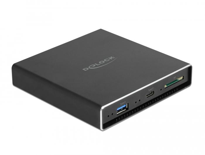Delock Externe Behuizing voor 2.5″ SATA HDD / SSD met extra USB - Delock
