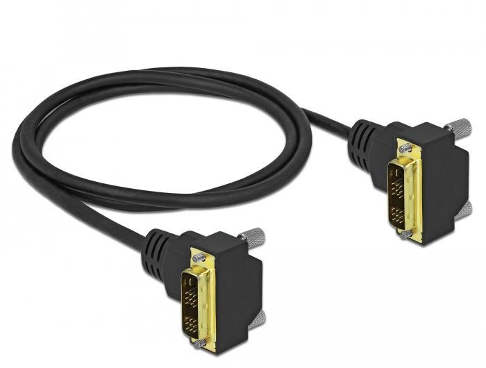 Delock DVI-kabel 18+1 Stekker gehoekte op 18+1 Stekker gehoekte 1 m - Delock