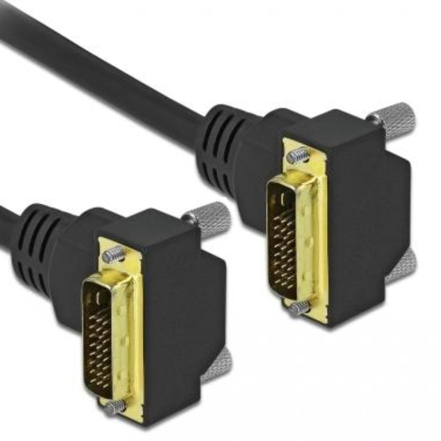 Delock DVI-kabel 24+1 Stekker gehoekte op 24+1 Stekker gehoekte 2 m - Delock