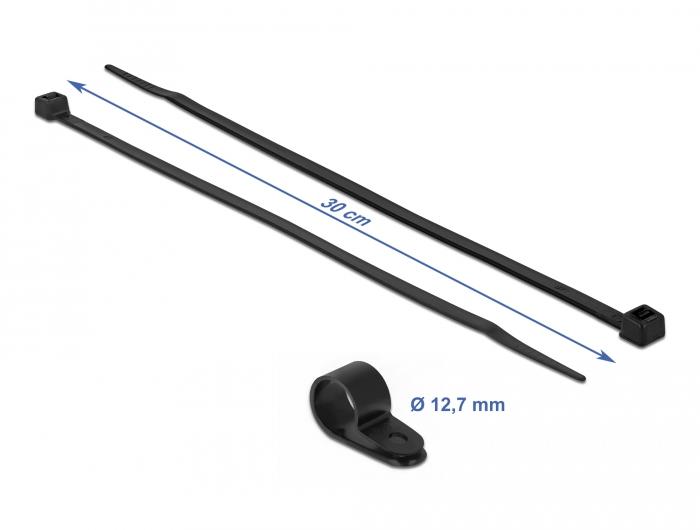 Tie-Wrap - 300 mm - Zwart - Delock