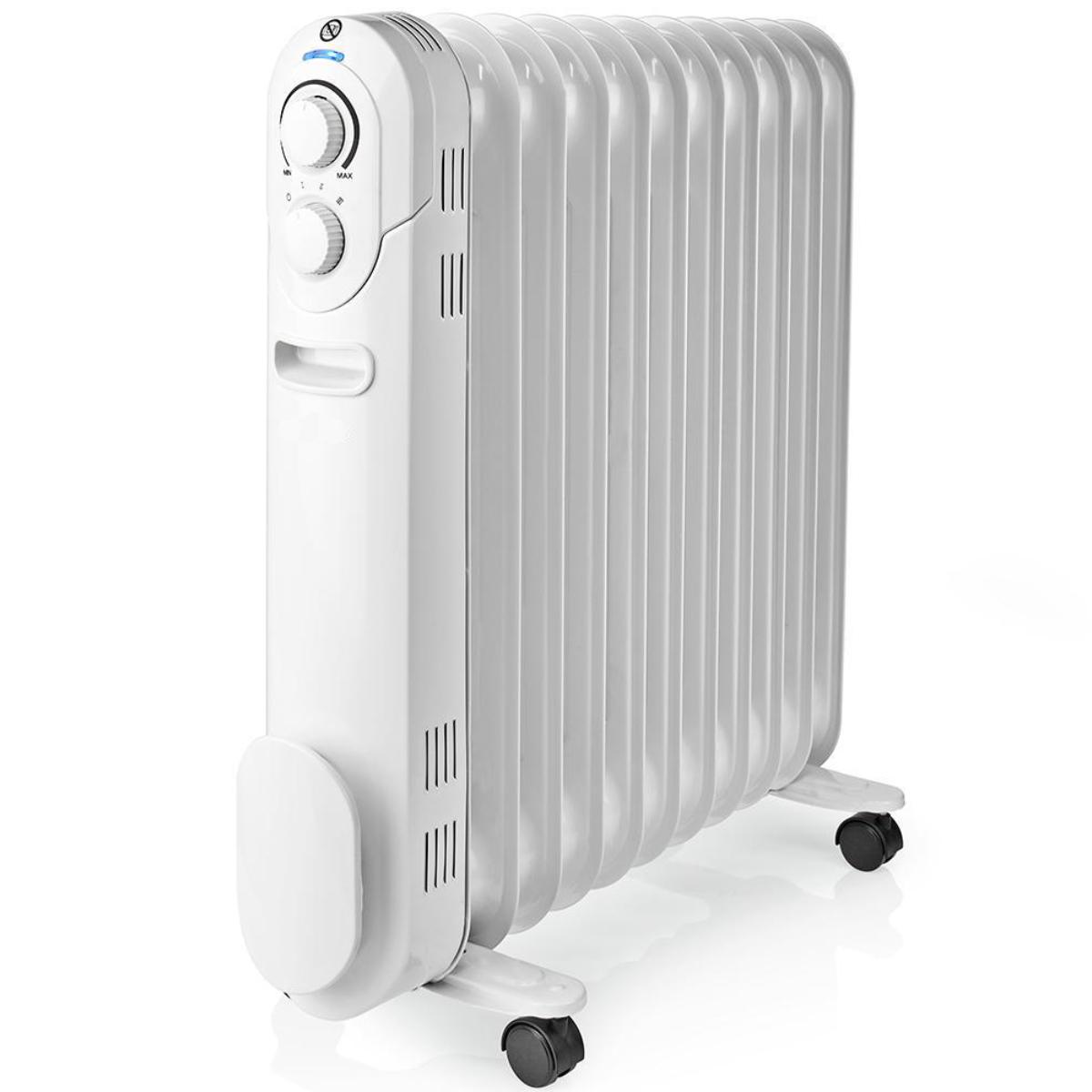 Elektrische verwarming - Oliegevulde radiator die aanvullende en comfortabele vormt die zowel stil als is. De radiator is voorzien van drie warmtestanden en een thermostaat om de gewenste